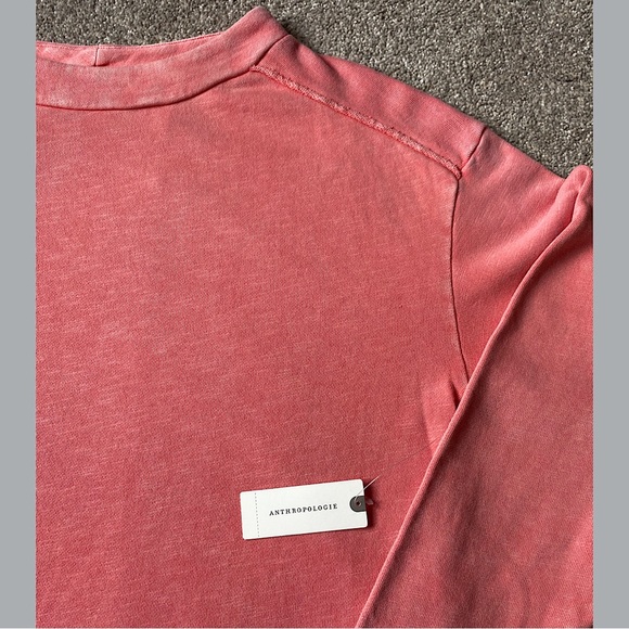 NWT PILCRO Sweatshirt, Women’s Size MED, Coral - ANTHROPOLOGIE - Picture 2 of 4
